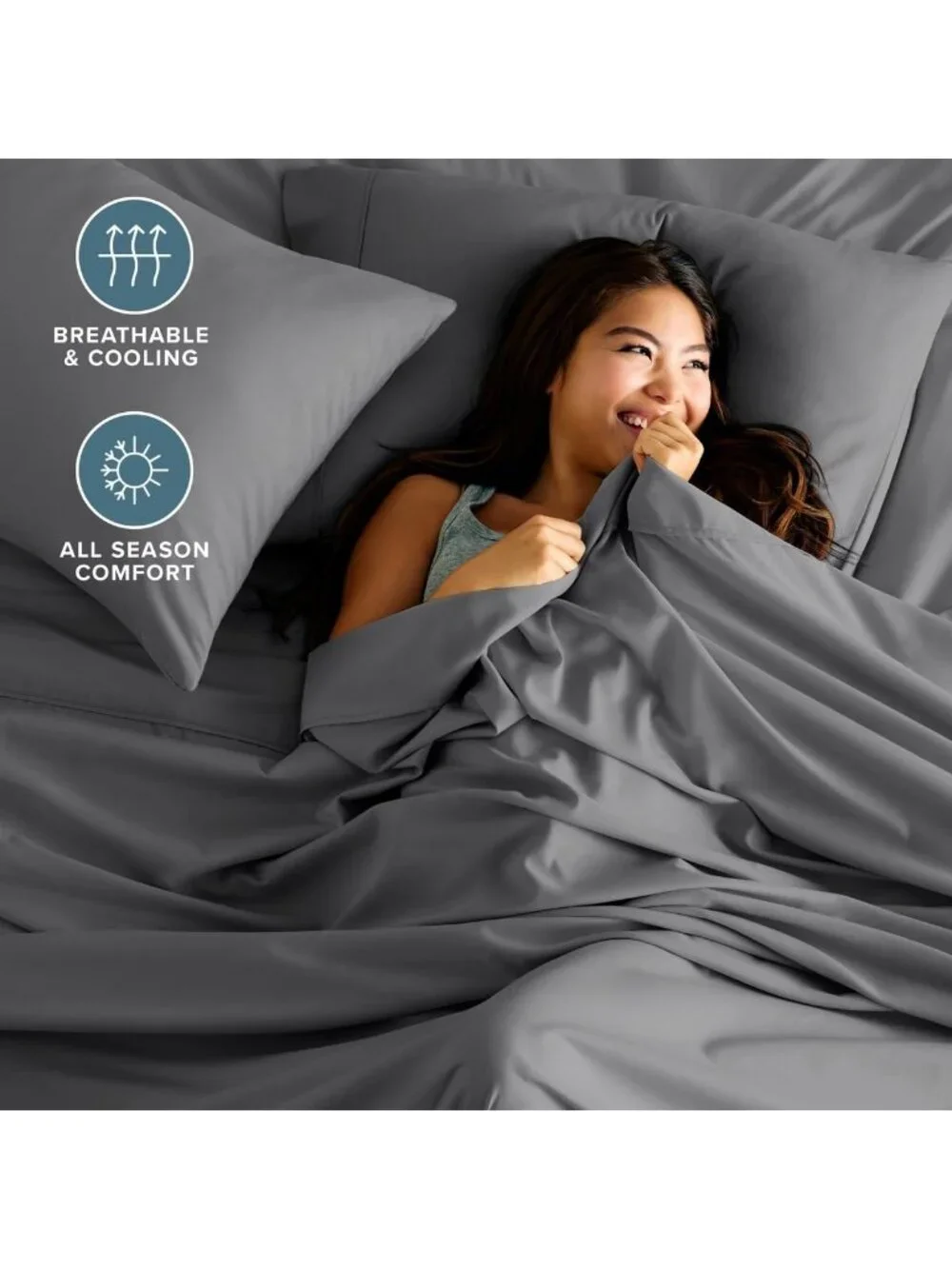 Luxury California King Sheet Set, 6-Piece Extra Soft & Cooling, Deep Pockets